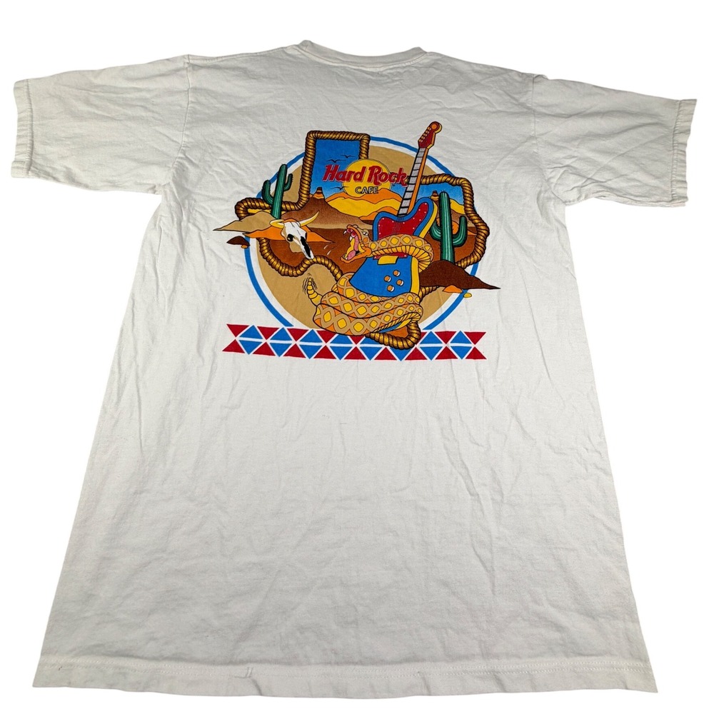 Vintage Hard Rock Cafe San Antonio White Heavy Tee 90s T-Shirt Mens Large